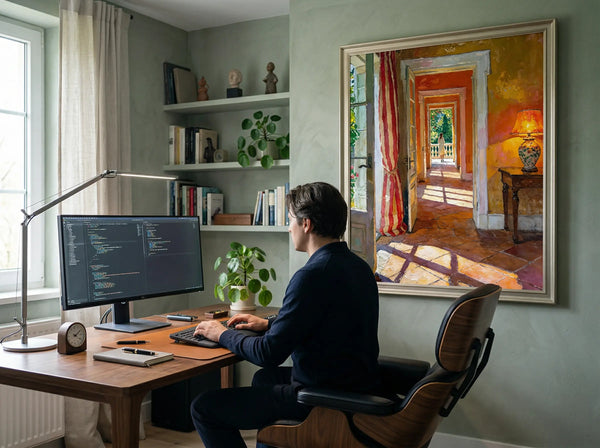 ADHD-Friendly Home Office (Color Focus)
