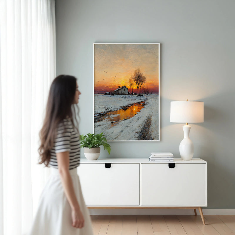 Artwork in Reflective Corner
