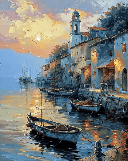 Harbor at Dusk* - Art Academi - Digital Artwork