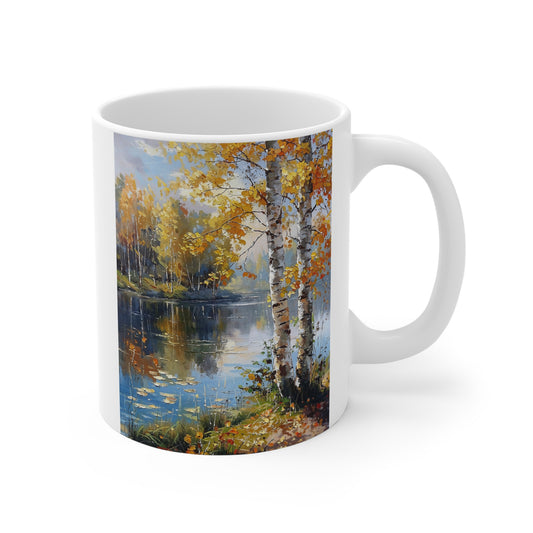 Autumn Reflections 11oz Mug - Cozy Nature Design