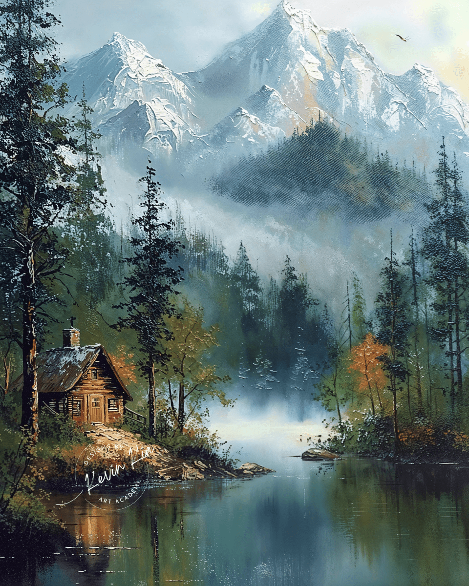 Cabin in the Mists* - Art Academi - Digital Artwork
