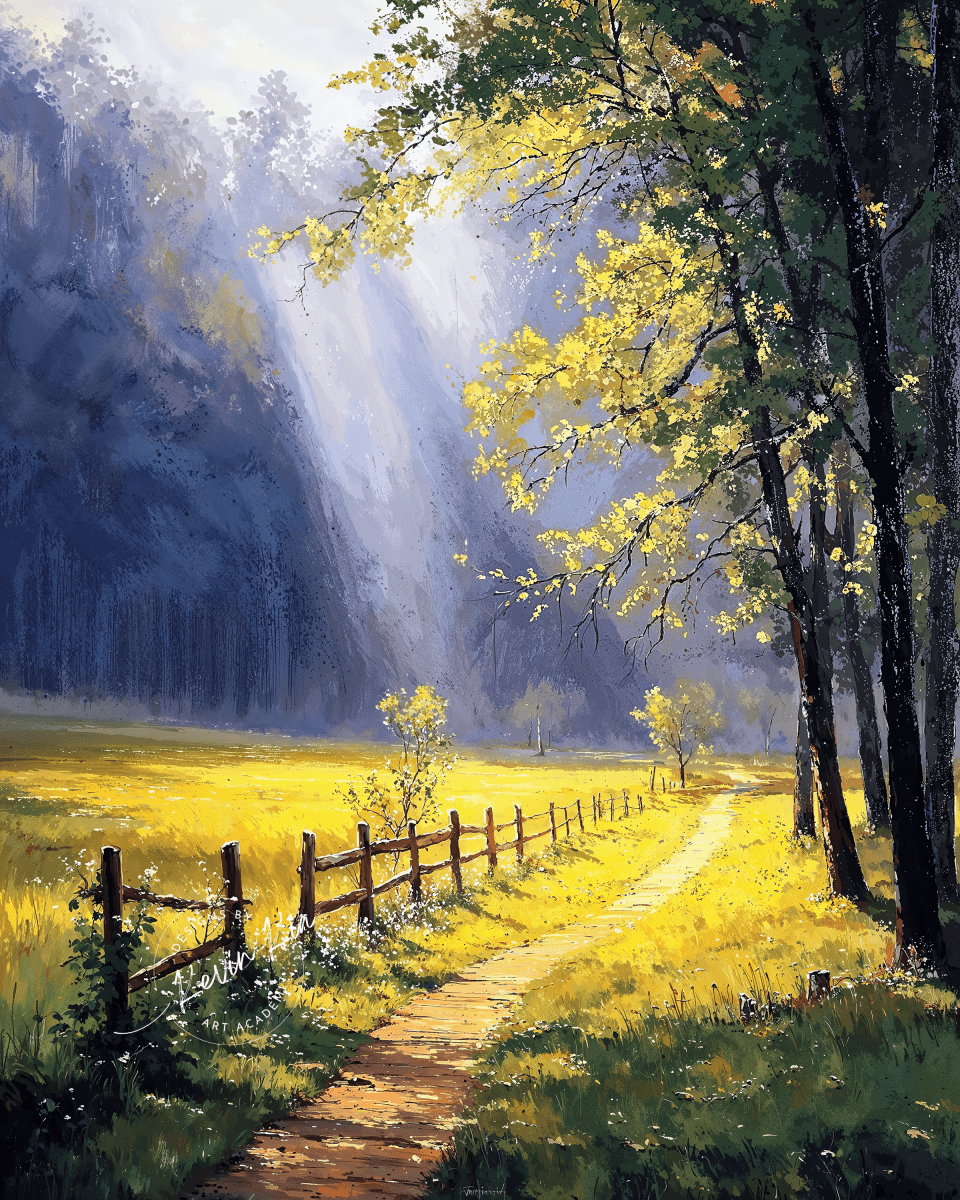 Golden Quietude* - Art Academi - Digital Artwork