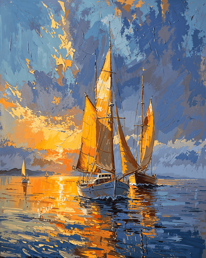 Golden Sails* - Art Academi - Digital Artwork