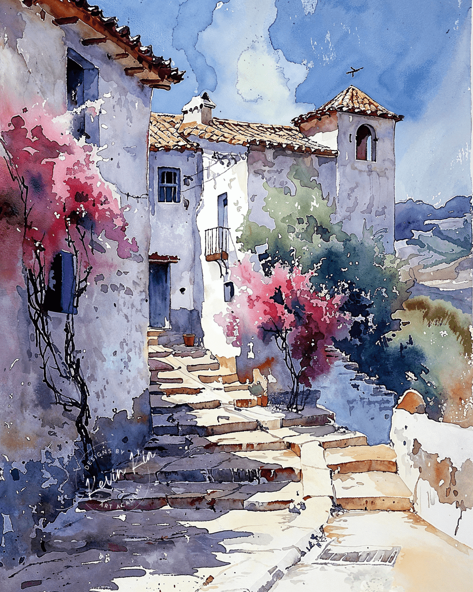 Sunwashed Steps* - Art Academi - Digital Artwork