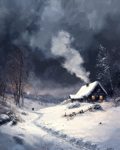 Smoke from Chimney - Art Academi - Poster