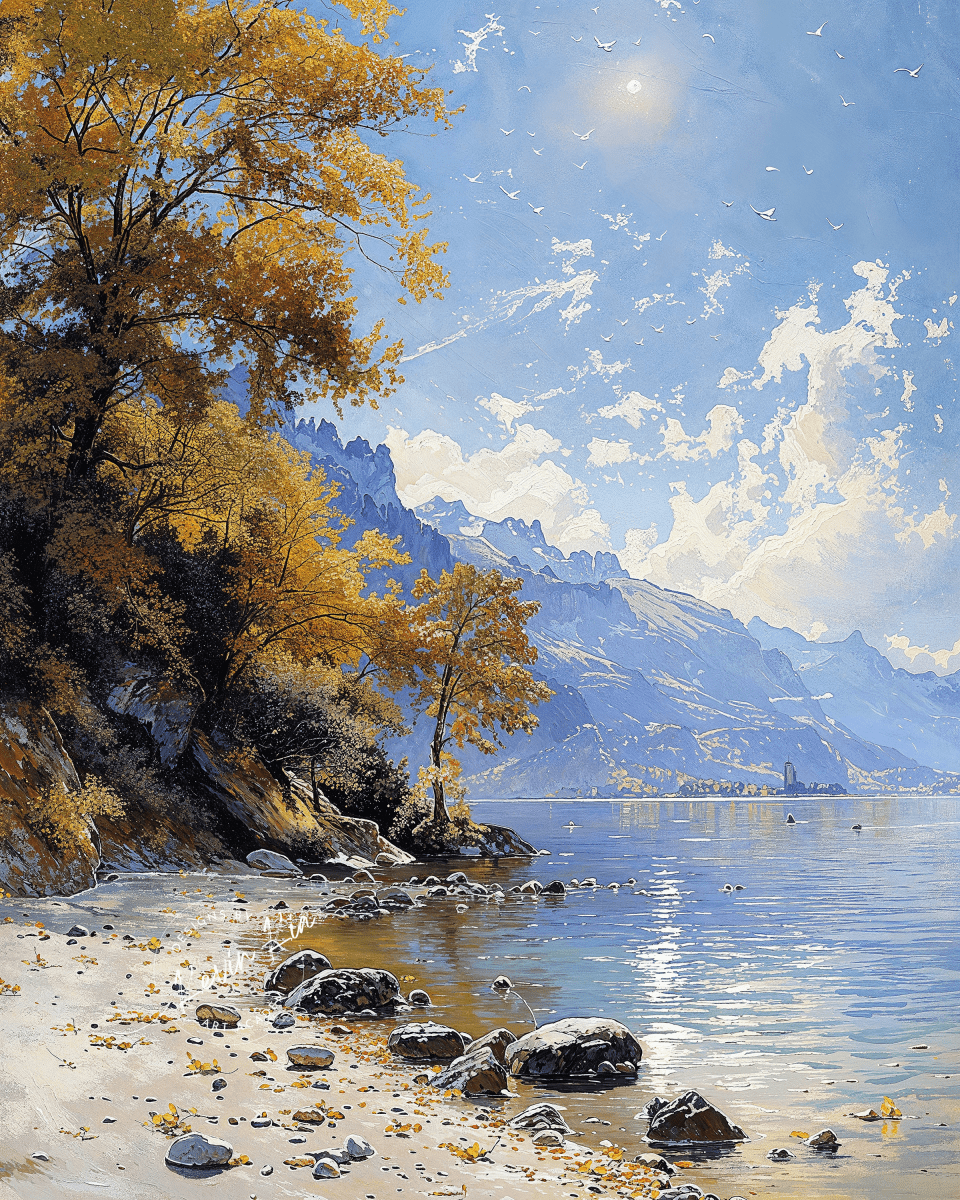 Golden Shoreline* - Art Academi - Digital Artwork