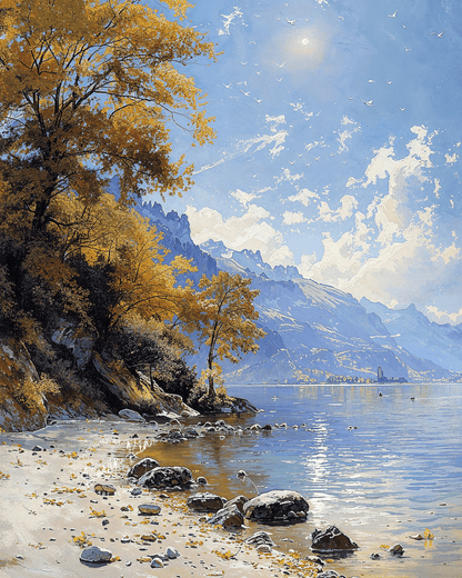 Golden Shoreline* - Art Academi - Digital Artwork