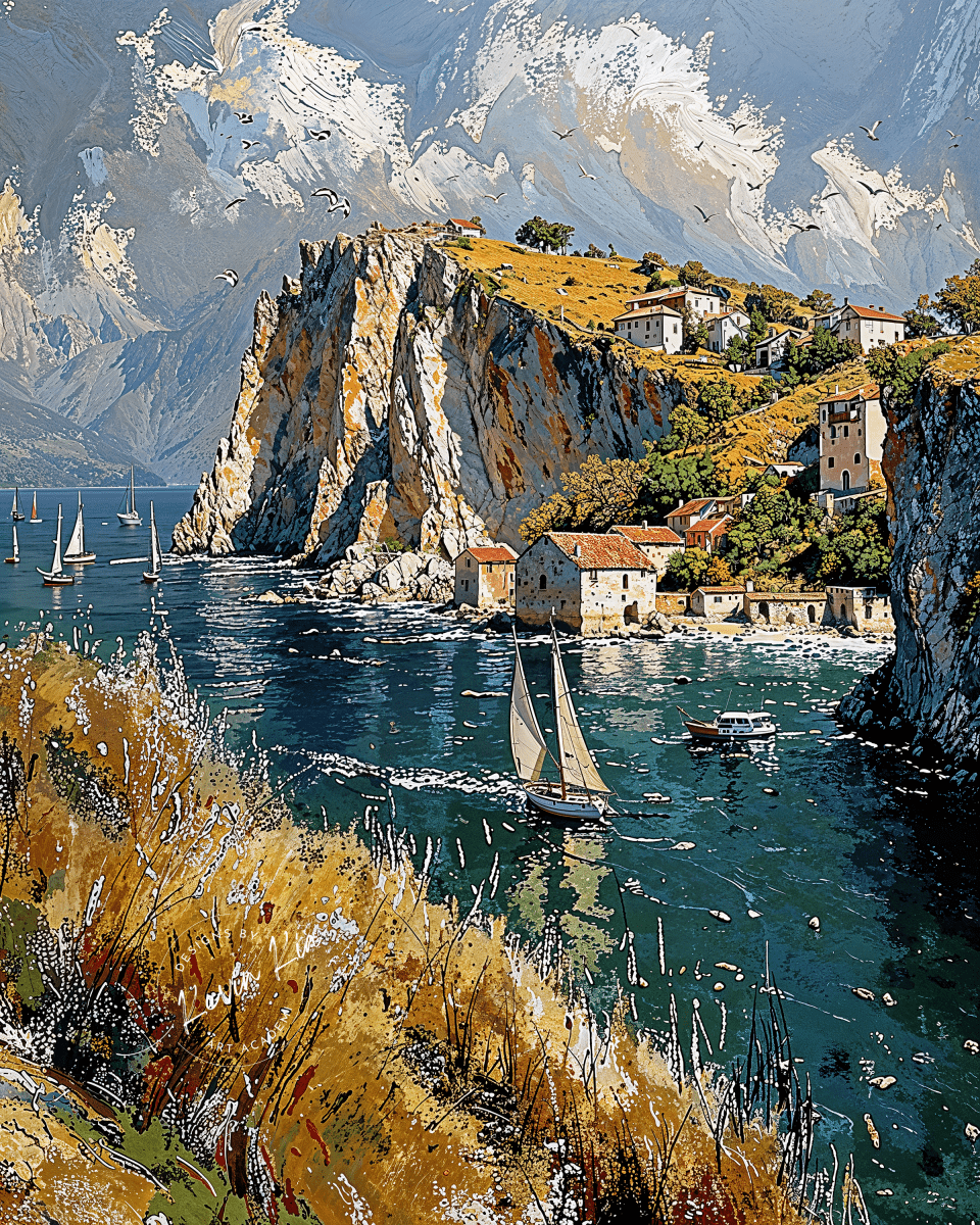 Golden Cliffs* - Art Academi - Digital Artwork