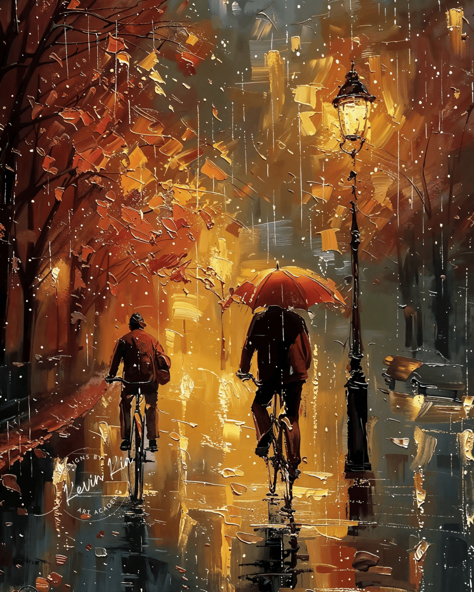 It rains softly* - Art Academi - Poster