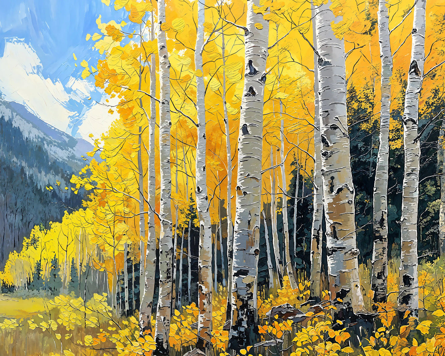 Golden Aspens - Art Academi - Canvas