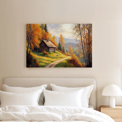 Cabin in Golden Hills - Art Academi - Canvas