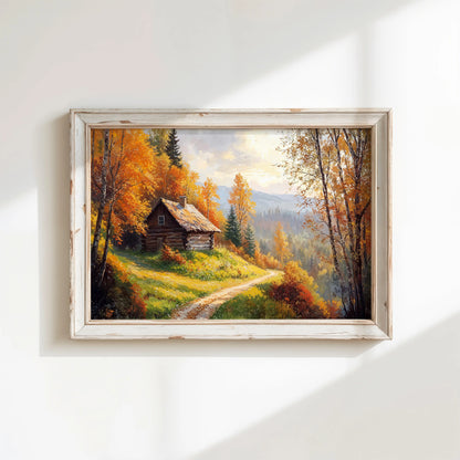 Cabin in Golden Hills - Art Academi - Canvas