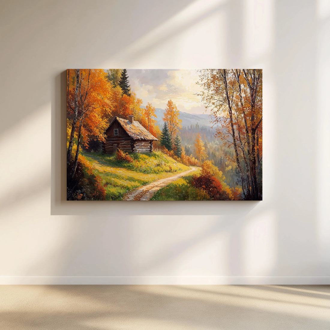 Cabin in Golden Hills - Art Academi - Canvas