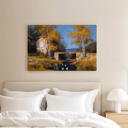 Birch Bridge - Art Academi - Canvas