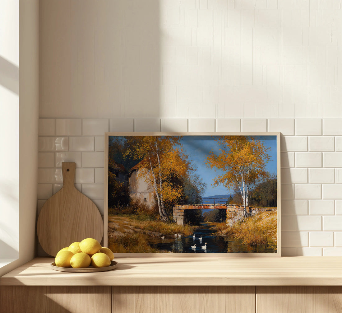 Birch Bridge - Art Academi - Canvas