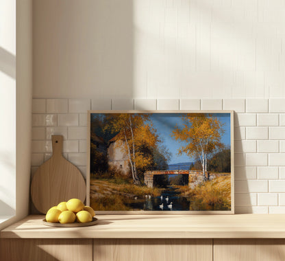 Birch Bridge - Art Academi - Canvas