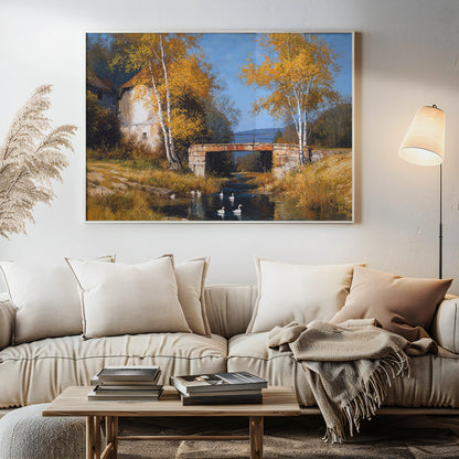 Birch Bridge - Art Academi - Canvas