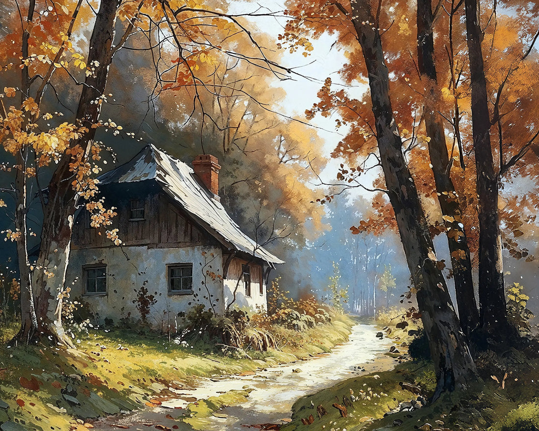 Beneath Amber Trees - Art Academi - Canvas