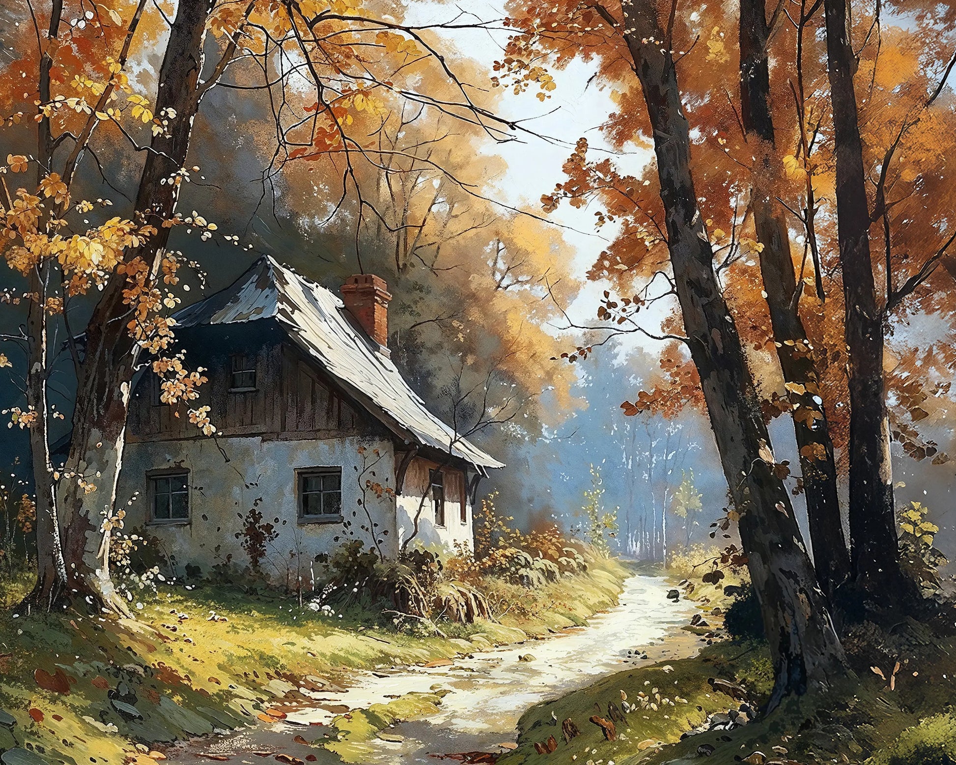 Beneath Amber Trees - Art Academi - Canvas