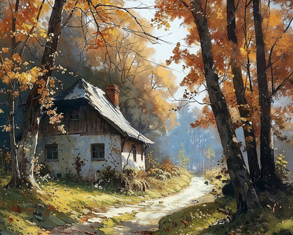 Beneath Amber Trees - Art Academi - Canvas