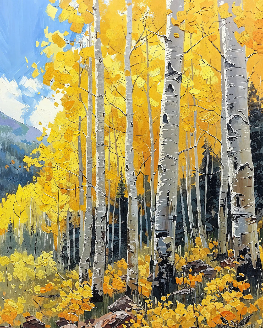 Golden Aspens - Art Academi - Poster