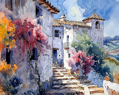 Sunwashed Steps - Art Academi - Canvas