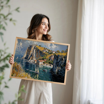 Golden Cliffs - Art Academi - Canvas