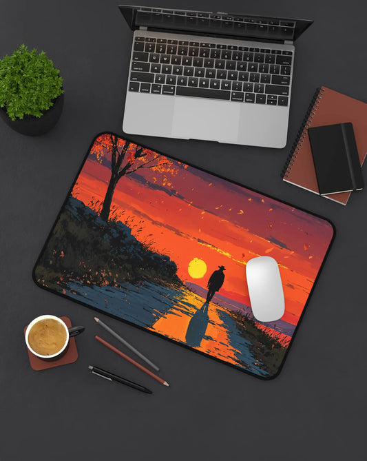 Twilight Cowboy — Art Desk Mat