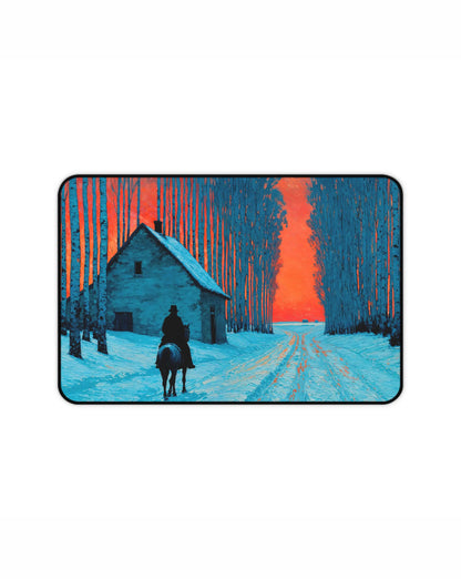 Crimson Moon — Art Desk Mat