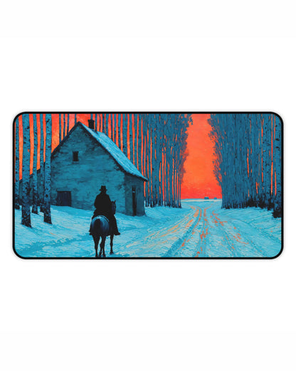 Crimson Moon — Art Desk Mat