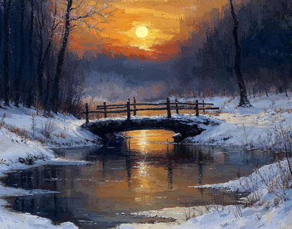 Sunset Bridge ⌐ - Art Academi - Canvas