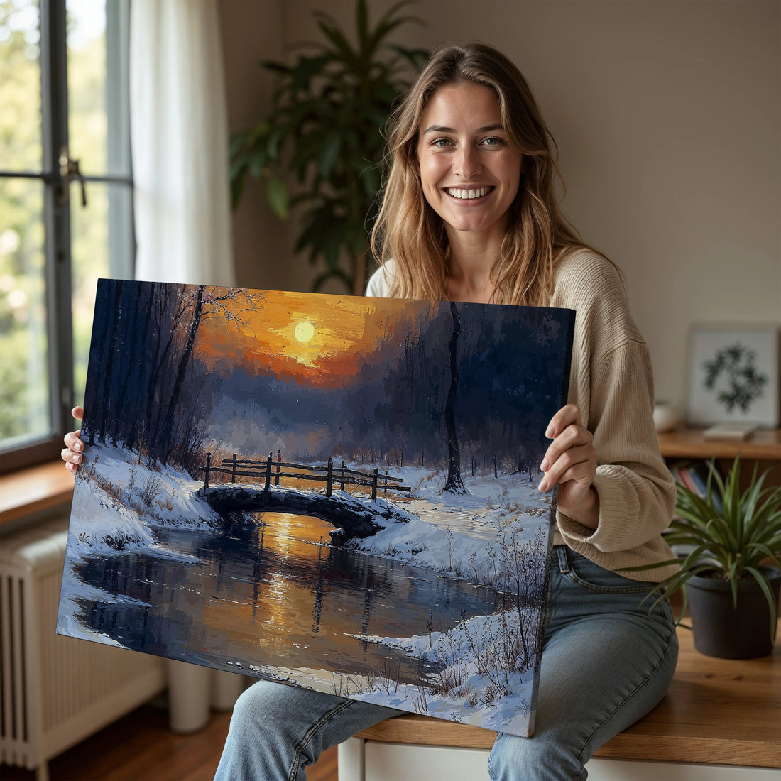 Sunset Bridge - Art Academi - Poster