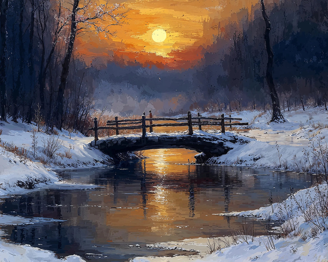 Sunset Bridge - Art Academi - Poster