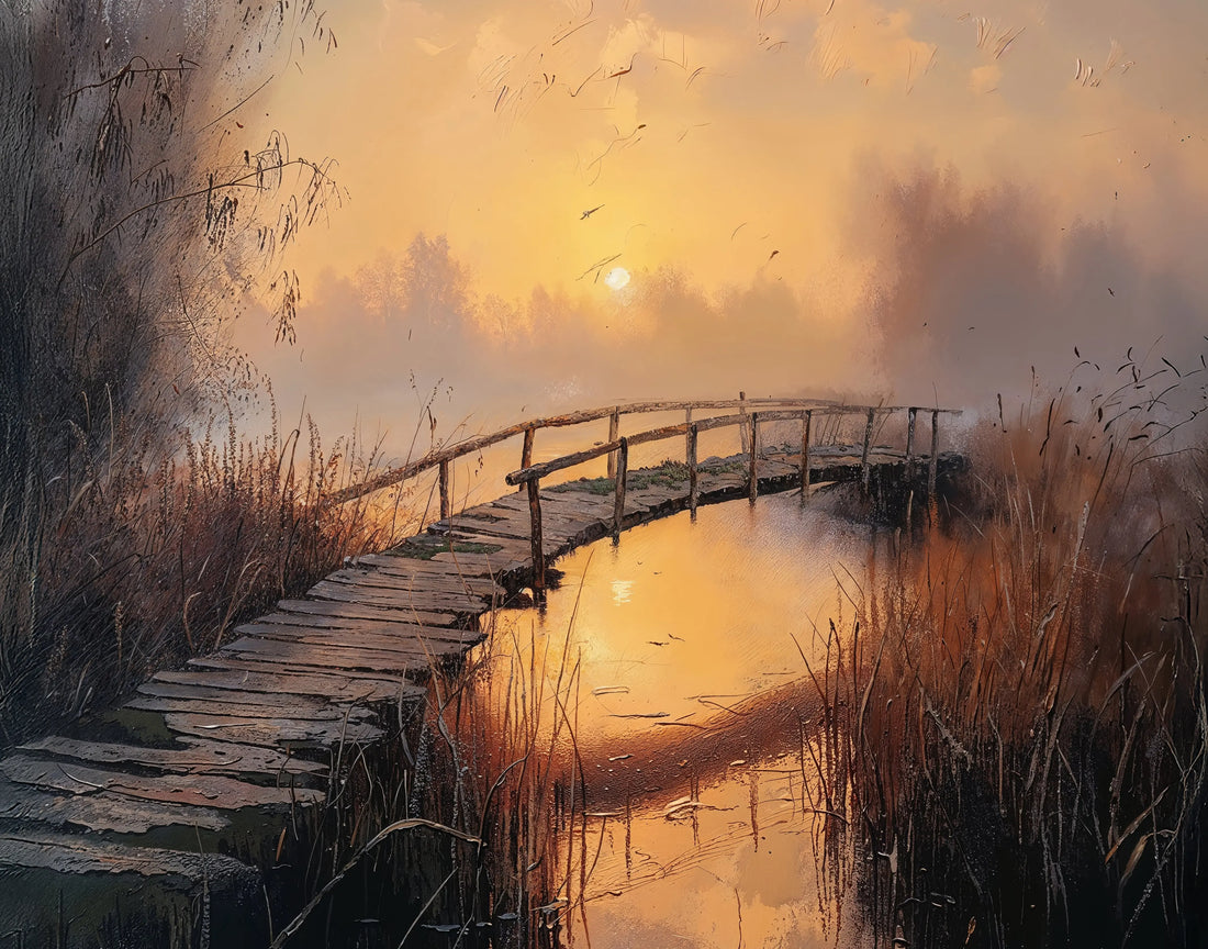 Bridge to Sunset - Art Academi - Canvas