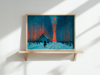 Crimson Moon Landscape