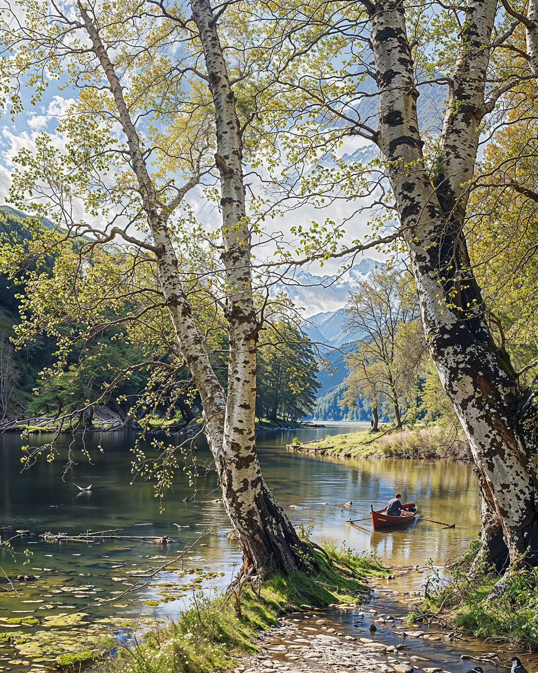 Through Birches - Art Academi - Poster