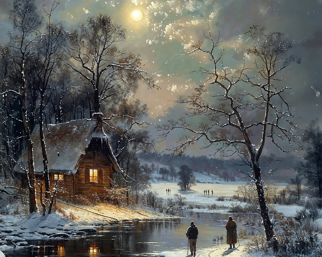 Valley of Winter Moon - Art Academi - Canvas