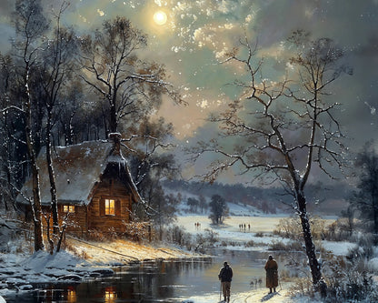 Valley of Winter Moon - Art Academi - Canvas