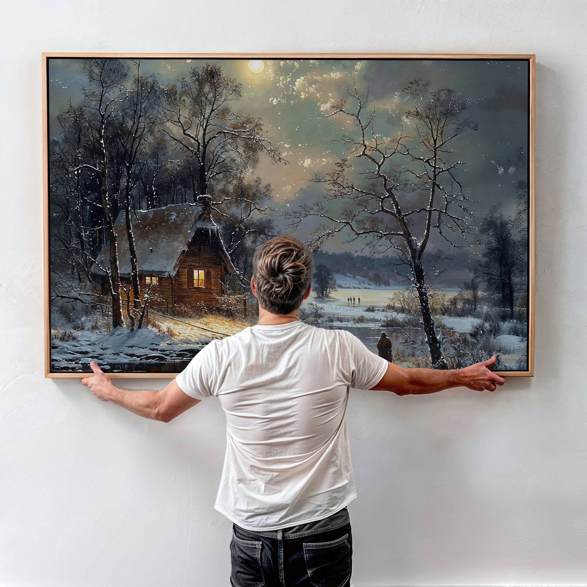 Valley of Winter Moon - Art Academi - Canvas