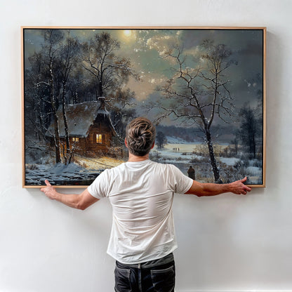 Valley of Winter Moon - Art Academi - Canvas
