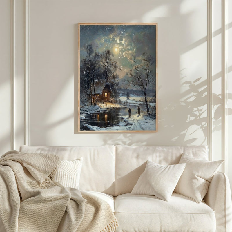 Valley of Winter Moon Fine Art Print Detail