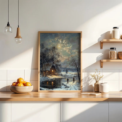 Valley of Winter Moon - Art Academi - Canvas