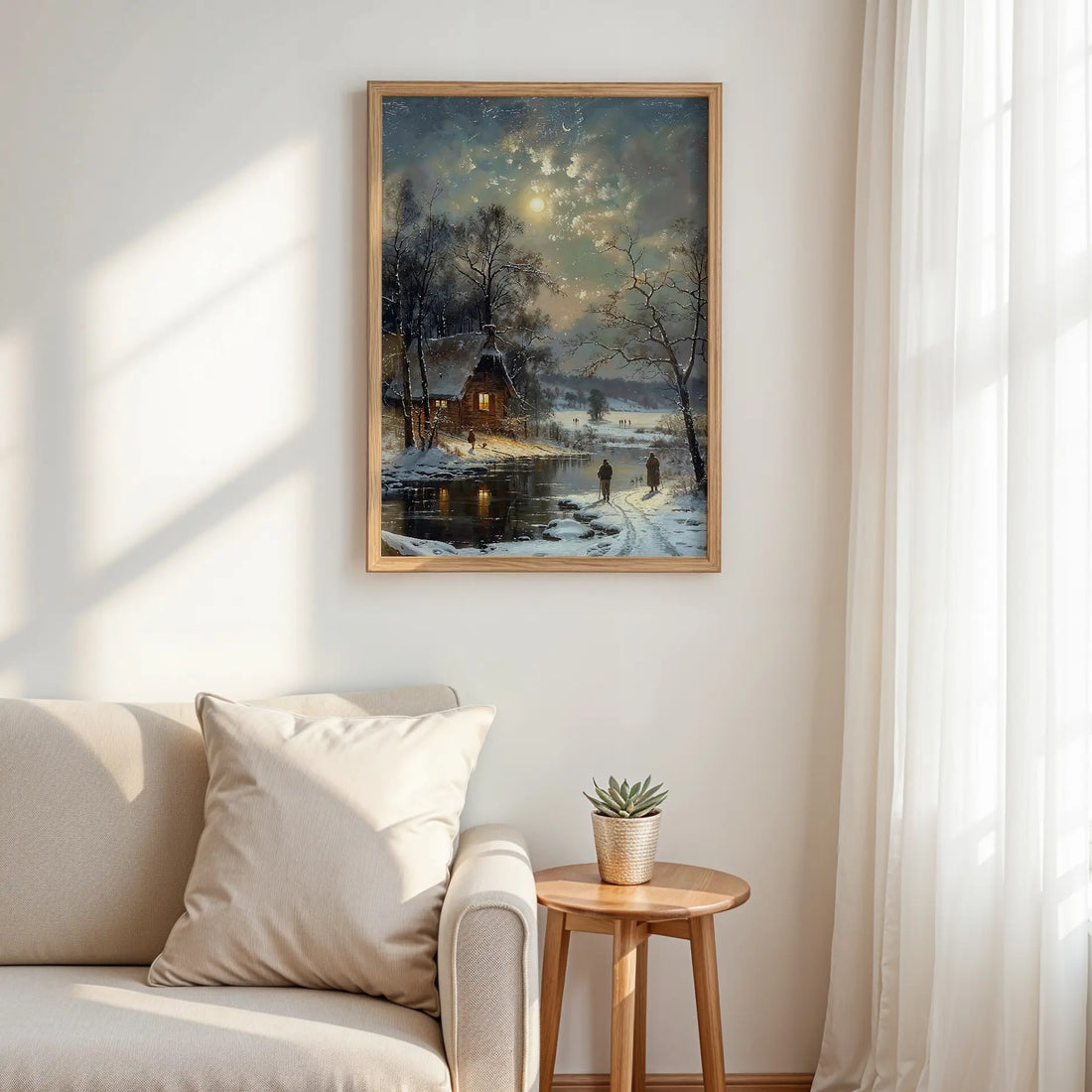 Valley of Winter Moon - Art Academi - Canvas