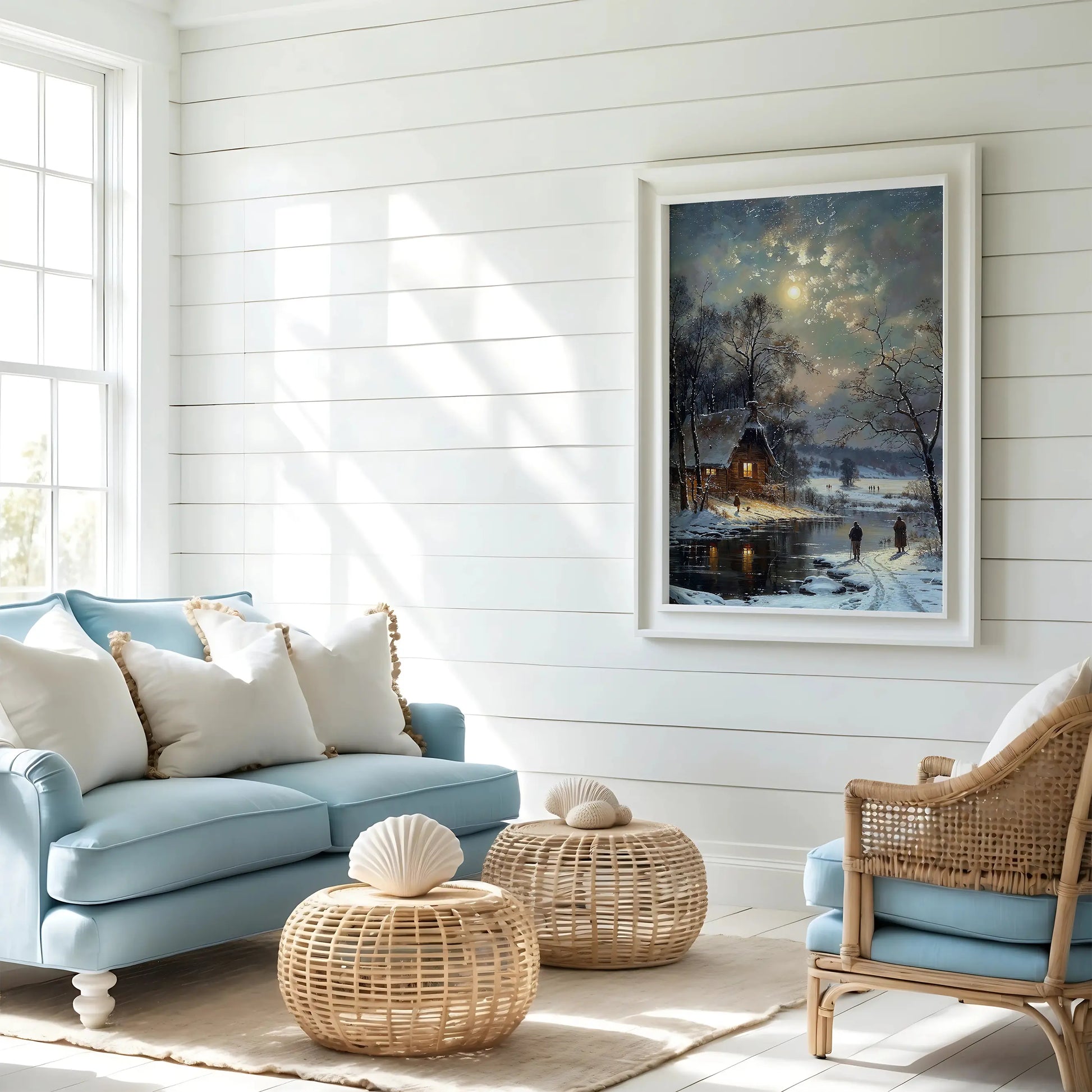 Valley of Winter Moon - Art Academi - Canvas
