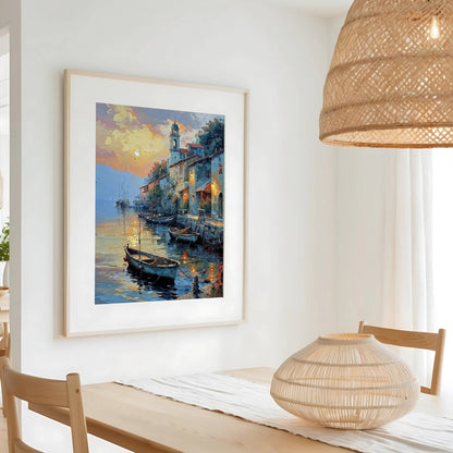 Harbor at Dusk - Art Academi - Poster