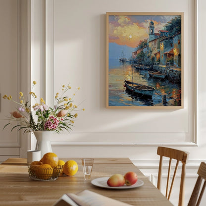 Harbor at Dusk - Art Academi - Poster
