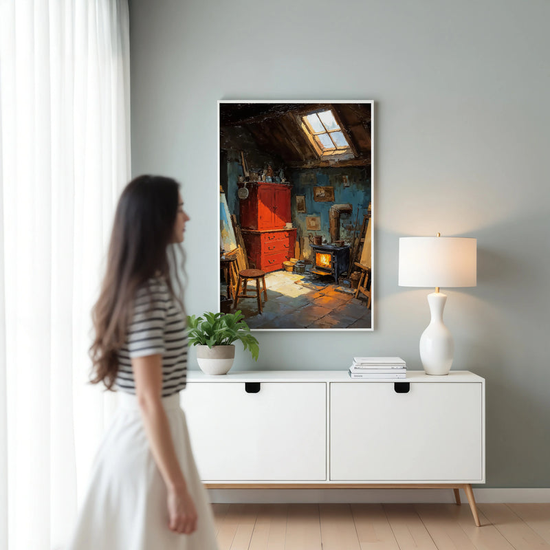 Artwork in Reflective Corner