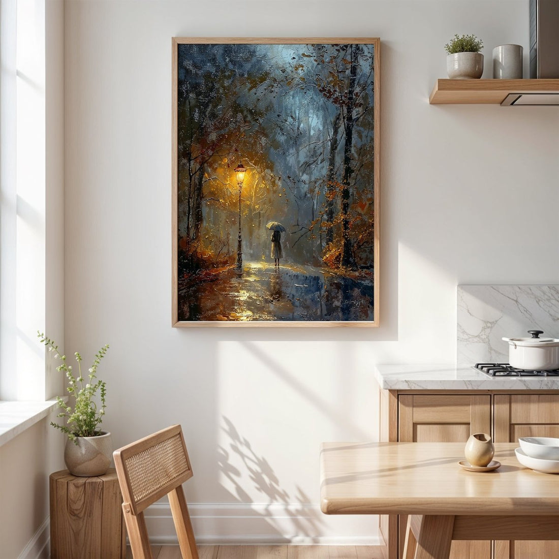 Rainy Night Walk - Art Academi - Poster