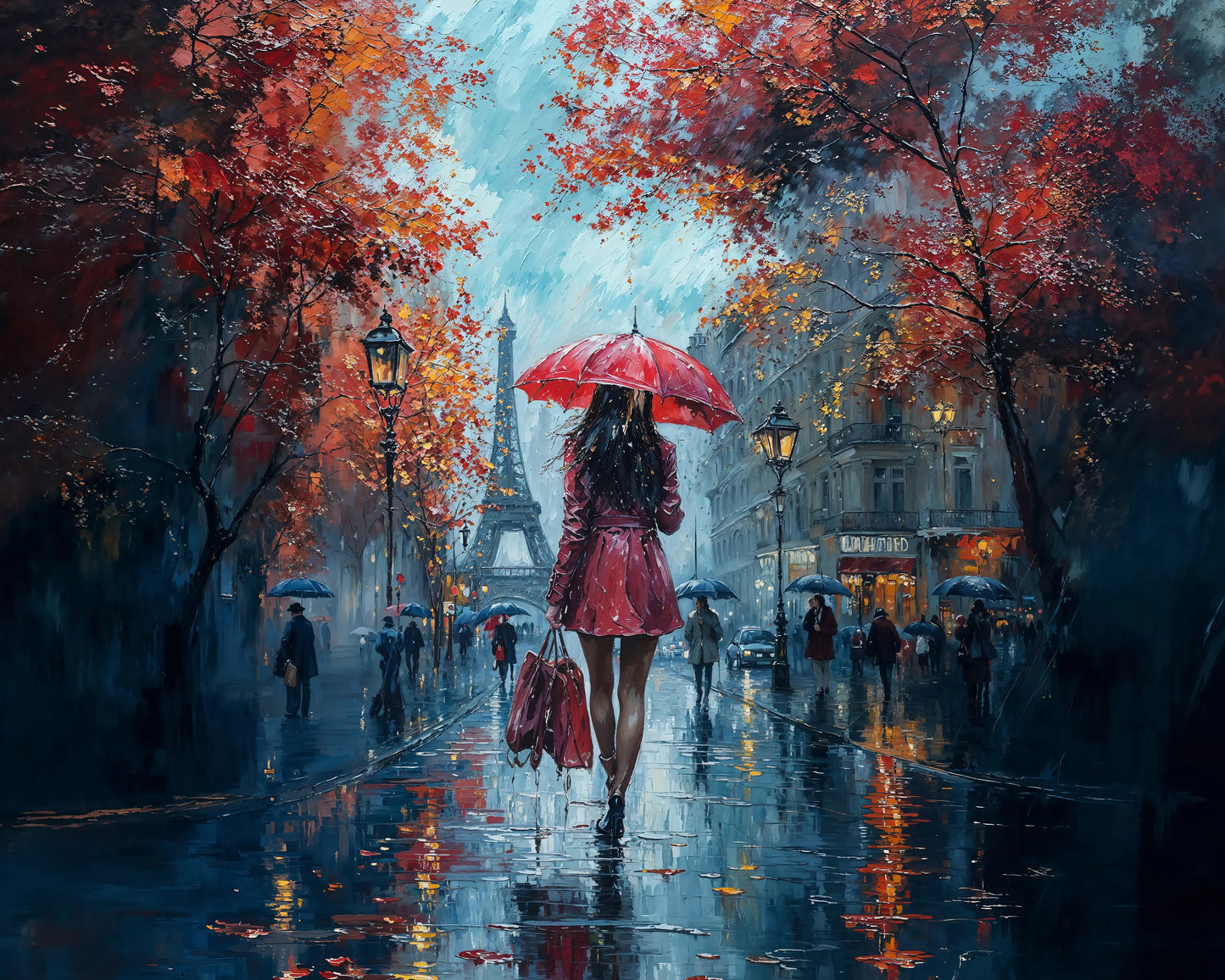 Lady in Red - Art Academi - Canvas