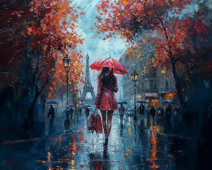Lady in Red - Art Academi - Canvas